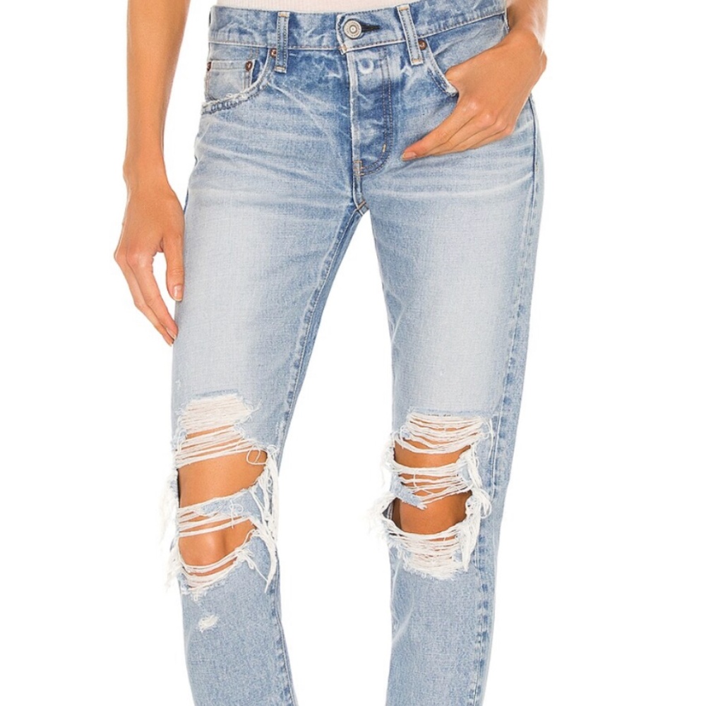 Moussy Vintage May Tapered distressed jeans